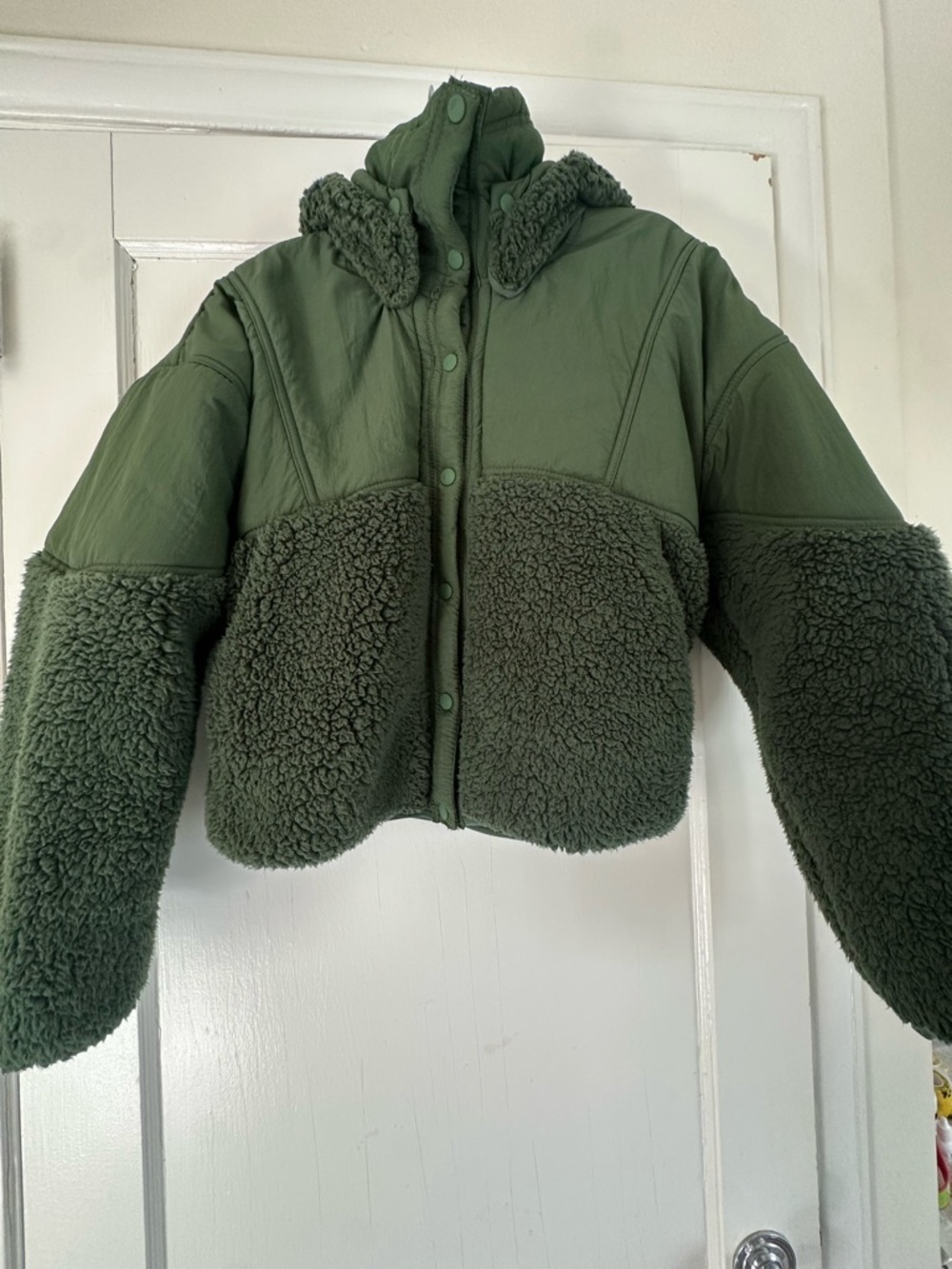 Free People Forest Green Fleece Jacket